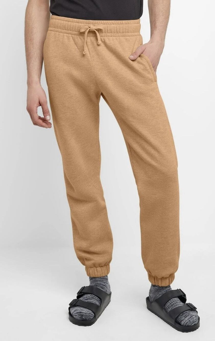 Hanes Originals Men’s Fleece Jogger Sweatpants Large L Acorn Brown Pockets NWT